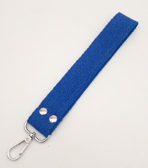 Angel Çanta Aksesuar Mavi Pamuklu Kolon Elcik Gümüş Metalli - Image 1