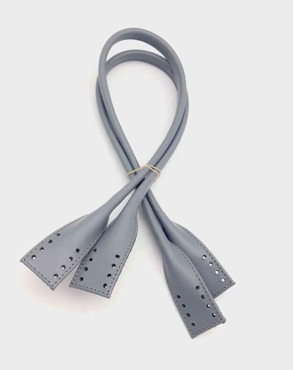 Angel Çanta Aksesuar Gerçek Deri Pelikan Model Çanta Sapı Gri Renk - Image 1