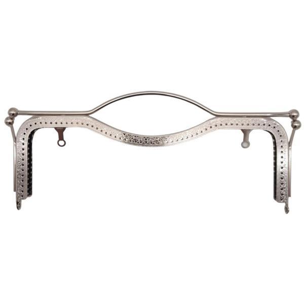 Angel Çanta Aksesuar 27 cm Üstten Tutmalı Çanta Klipsi Çanta Bursu Gümüş Metal - Image 1