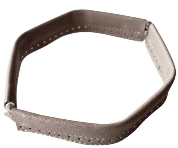 Angel Çanta Aksesuar Bej Renk Derili Metal Çanta Ağzı 24 Cm - Image 1