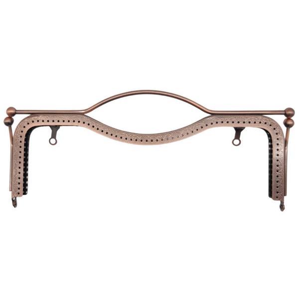 Angel Çanta Aksesuar 27 cm Üstten Tutmalı Çanta Klipsi Çanta Bursu Bakır Renk Metal - Image 1