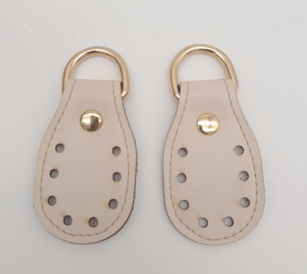 Angel Çanta Aksesuar Açık Krem Çift Kat Dikişli Suni Deri Sapucu Böce Light Gold Metalli - Image 1