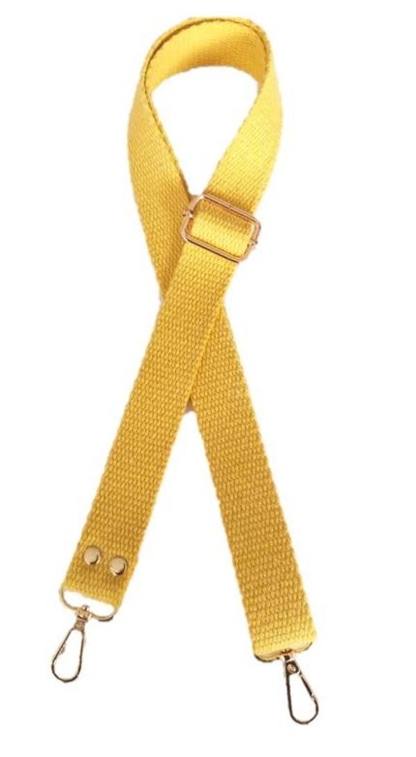 Angel Çanta Aksesuar Pamuklu Kolon 120X3 Cm Sarı Light Gold Metalli - Image 1
