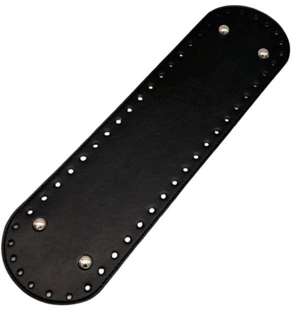 Angel Çanta Aksesuar Suni Deri 37x10 cm Oval Çanta Taban Siyah Renk Gümüş Aparatlı - Image 1