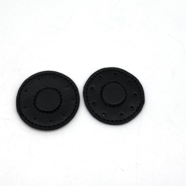 Angel Çanta Aksesuar  Siyah Suni Derili Yuvarlak  Gizli  Mıknatıs - Image 1