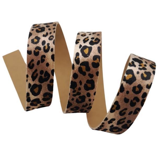 Angel Çanta Aksesuar 3 cm Şerit Suni Deri Leopar Desen 1 metre - Image 1