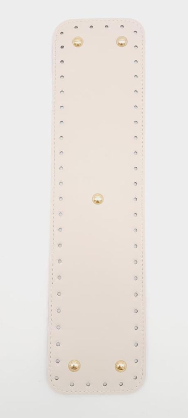 Angel Çanta Aksesuar Suni Deri Krem Renk 40x10 cm Dikdörtgen Çanta Tabanı Light Gold Aparatlı - Image 1