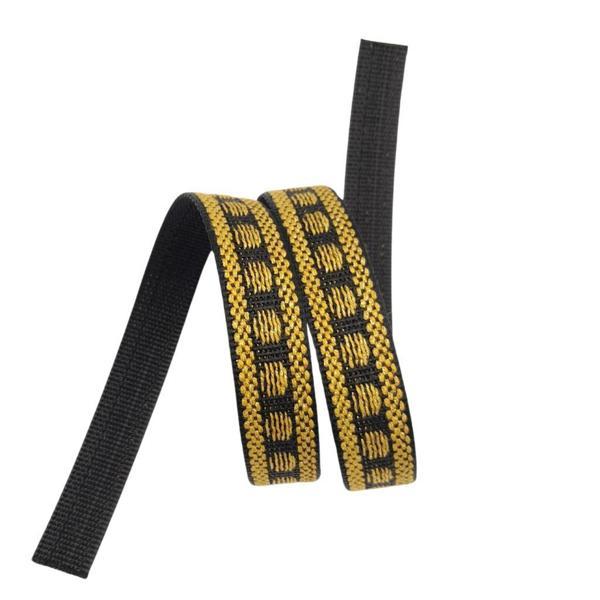 Angel Çanta Aksesuar 3 cm Polyester Kolon Siyah Gold Simli 1 Metre - Image 1