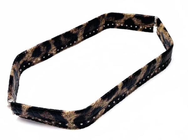Angel Çanta Aksesuar Leopar Renk Derili Metal Çanta Ağzı 33 Cm - Image 1