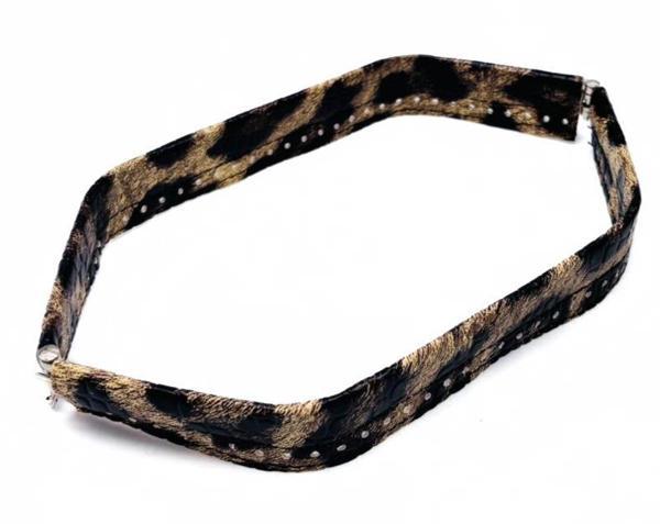 Angel Çanta Aksesuar Leopar Renk Derili Metal Çanta Ağzı 30 Cm - Image 1