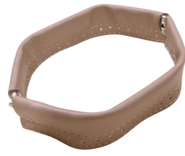 Angel Çanta Aksesuar Bej Renk Derili Metal Çanta Ağzı 18 Cm - Image 1