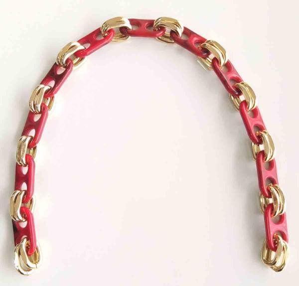 Angel Çanta Aksesuar Akrilik Zincir 42 Cm Köprü Model Kırmızı Renk No12 - Image 1