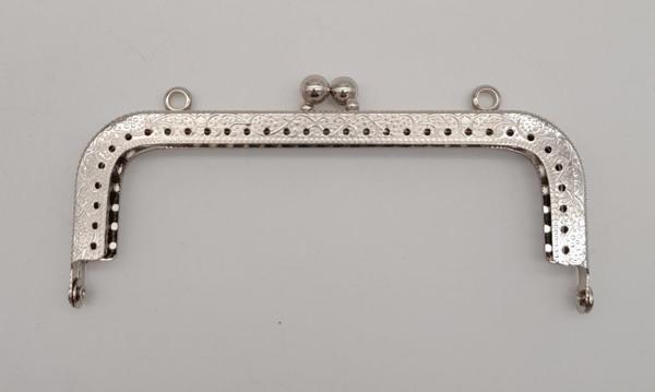 Angel Çanta Aksesuar 12.5 cm Dikdörtgen Çanta Klipsi Çanta Bursu Gümüş Metal - Image 1