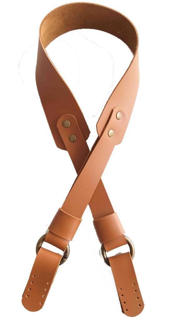 Angel Çanta Aksesuar Tek Kat Suni Deri Taba Köprülü Çanta Sapı Antik Metalli - Image 1