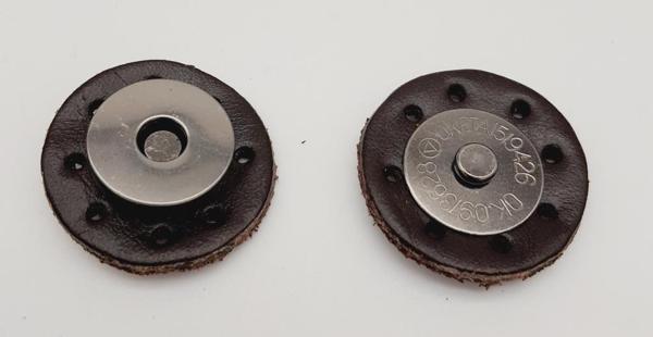 Angel Çanta Aksesuar Gerçek Derili Mıknatıslı Çıtçıt Kahverengi Füme Metalli - Image 1