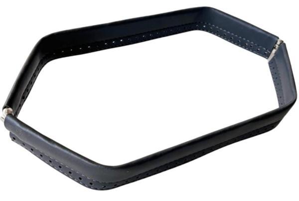 Angel Çanta Aksesuar Gri Renk Derili Metal Çanta Ağzı 33 Cm - Image 1