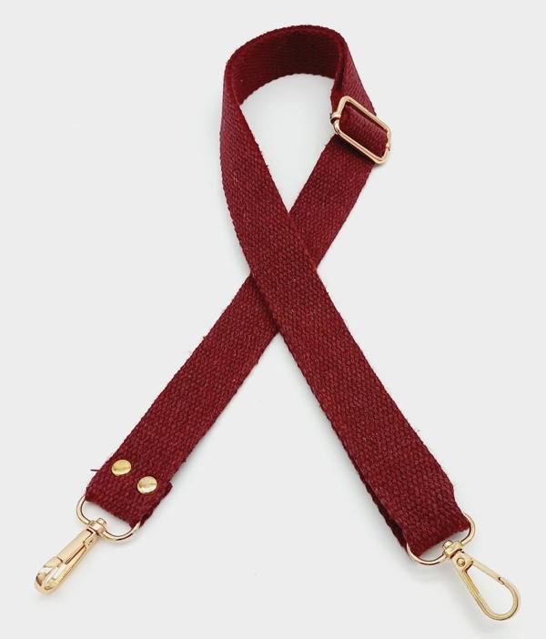 Angel Çanta Aksesuar Pamuklu Kolon 120X3 Cm Bordo Light Gold Metalli - Image 1