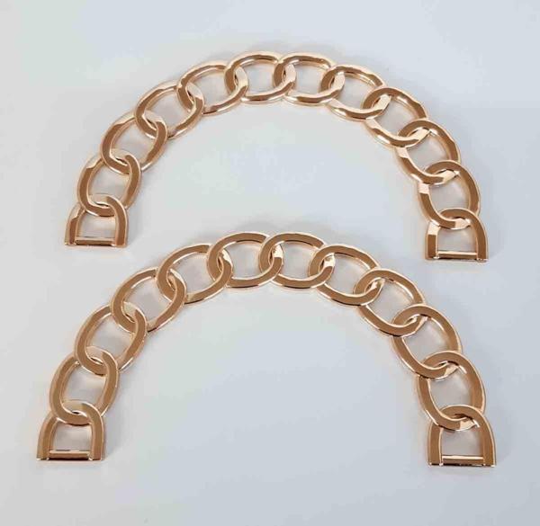 Angel Çanta Aksesuar Oval Zincir Model Light Gold Metal Çanta Sapı - Image 1