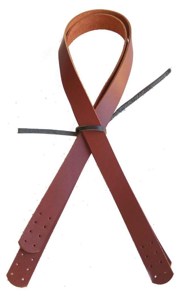 Angel Çanta Aksesuar Kızıl Kahve Renk Gerçek Deri 70X2.3 Cm Çift Sap - Image 1