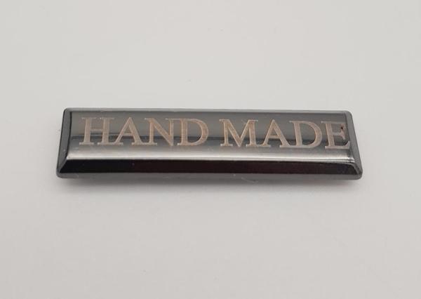 Angel Çanta Aksesuar Handmade Yazılı Metal Etiket Plaka Süs Füme Renk - Image 1