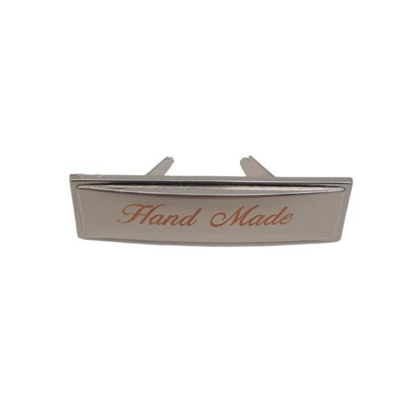 Angel Çanta Aksesuar Handmade Yazılı Metal Etiket Plaka Süs Gümüş Renk - Image 1