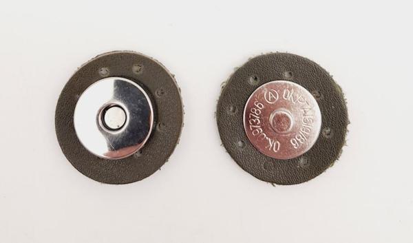 Angel Çanta Aksesuar Haki Yeşili Suni Derili Mıknatıslı Çıtçıt Gümüş Metalli - Image 1