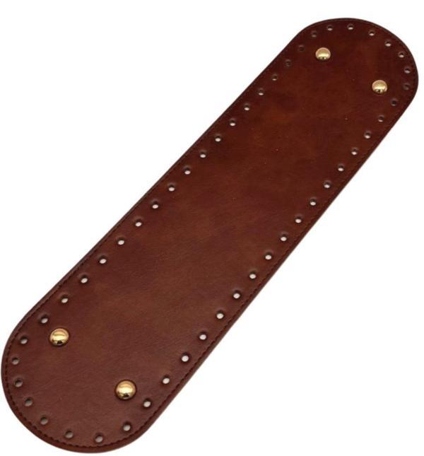 Angel Çanta Aksesuar Suni Deri 37x10 cm Oval Çanta Tabanı Taba Renk Light Gold Aparatlı - Image 1