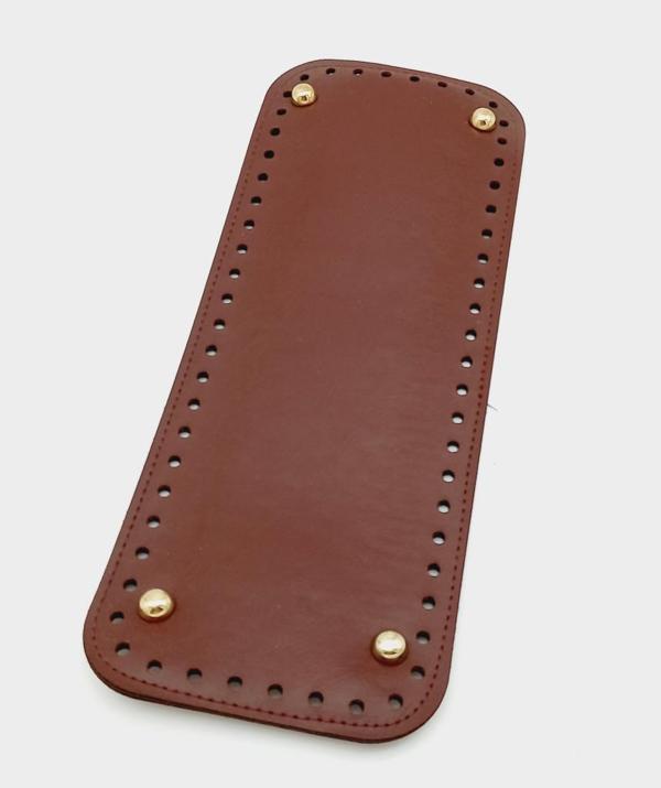 Angel Çanta Aksesuar Suni Deri Bordo Renk 30X12 cm Dikdörtgen Çanta Tabanı (Light Gold Aparatlı) - Image 1