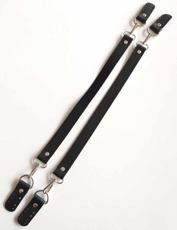 Angel Çanta Aksesuar Gerçek Deri 55 Cm Misu Model Çift Sap Siyah Gümüş Metal - Image 1