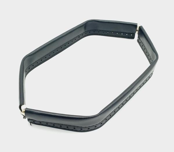Angel Çanta Aksesuar Siyah Renk Derili Metal Çanta Ağzı 30 Cm - Image 1