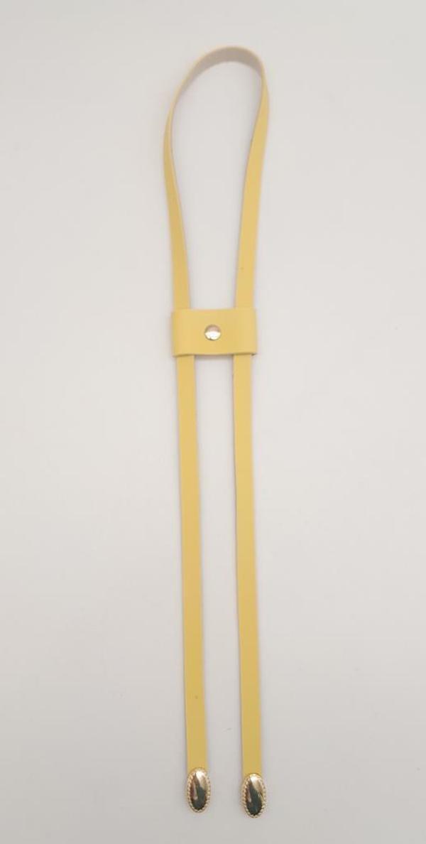 Angel Çanta Aksesuar Sarı Tek Kat Suni Deri Büzgü Light Gold Metalli - Image 1