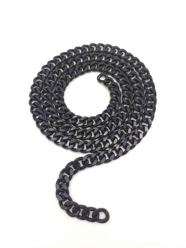 Angel Çanta Aksesuar Renkli Metal Zincir Siyah 120 Cm - Image 1