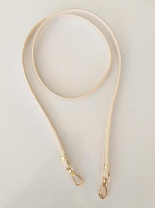 Angel Çanta Aksesuar Spagetti Model Çanta Sapı Krem Renk Light Gold Metal - Image 1
