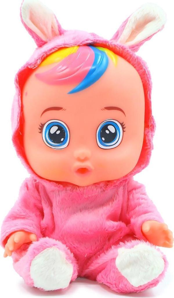 Global Toys Mavi Beyaz Ve Pembe Renk Ağlayan Ve Konuşan Et Bebek - Image 1