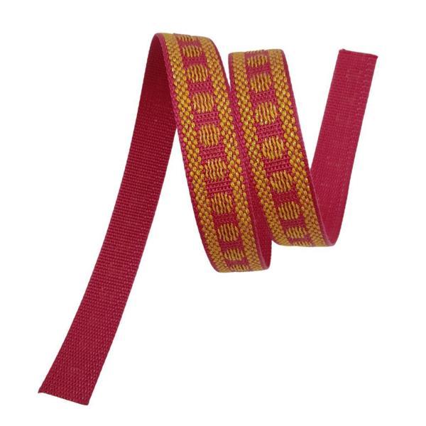 Angel Çanta Aksesuar 3 cm Polyester Kolon Fuşya Gold Simli 1 Metre - Image 1