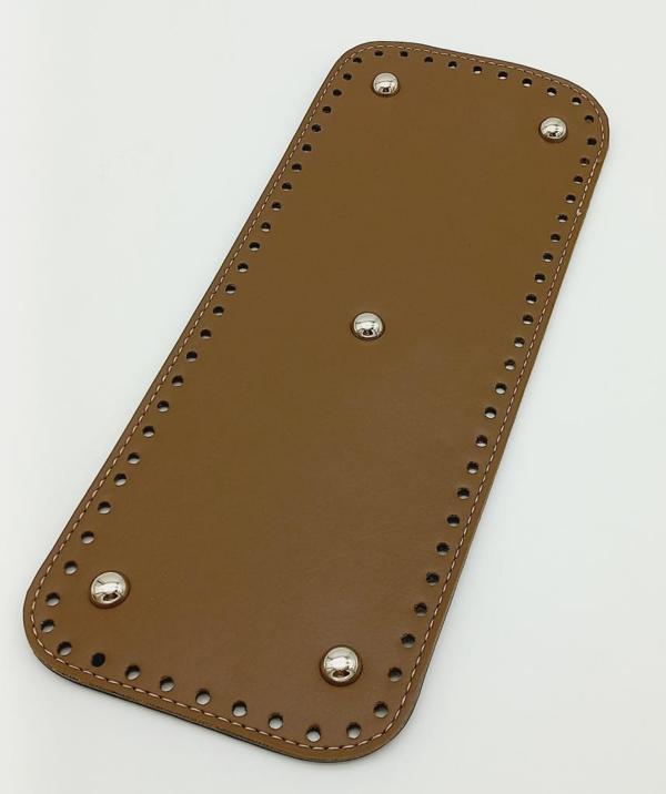 Angel Çanta Aksesuar Suni Deri Vizon Renk 30X12 cm Dikdörtgen Çanta Tabanı (Gümüş Aparatlı) - Image 1