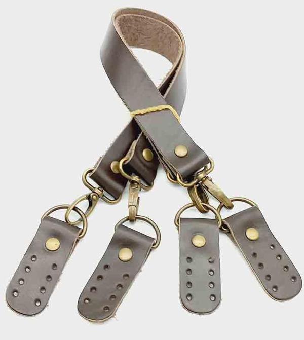 Angel Çanta Aksesuar Gerçek Deri 55 Cm Koyu Kahve Renk Çift Sap Misu Model (Antik Metal) - Image 1