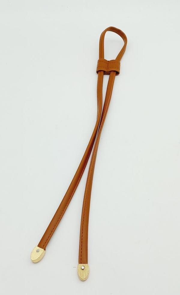 Angel Çanta Aksesuar Açık Taba Suni Deri Dikişli Büzgü Light Gold Metalli - Image 1