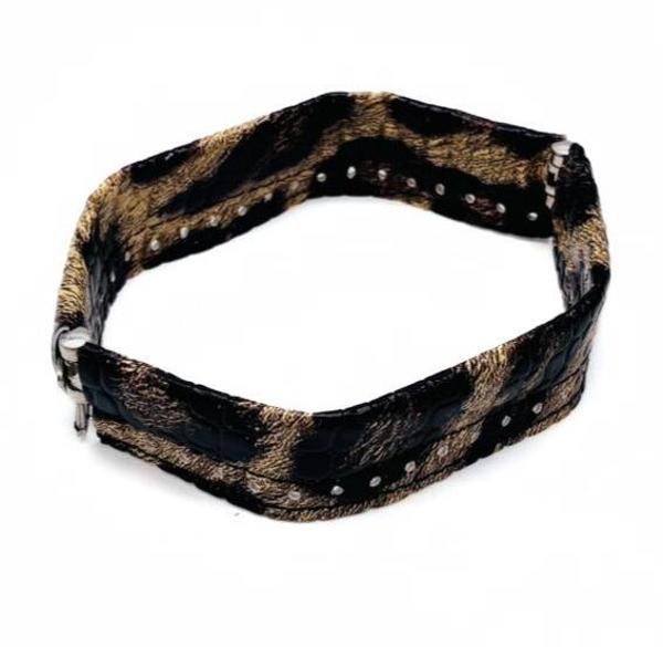 Angel Çanta Aksesuar Leopar Renk Derili Metal Çanta Ağzı 18 Cm - Image 1