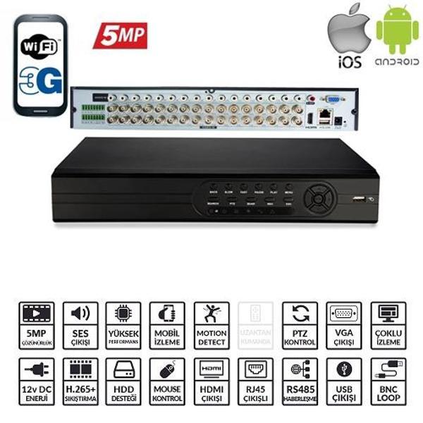 EZCOOL EZ-8732AHD 32 KANAL 2 HDD 5MP XMEYE KAYIT CİHAZI - Image 1