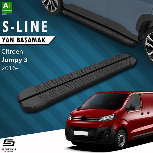 S-Dizayn Citroen Jumpy 3 Kısa Şase S-Line Siyah Yan Basamak 213 Cm 2016 Üzeri A+ Kalite - Image 1
