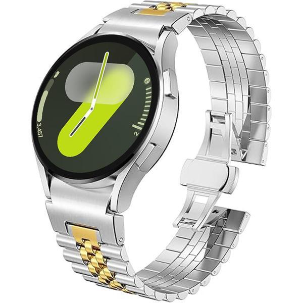 Samsung Galaxy Watch 7 40mm-44mm İle Uyumlu Klipsli Paslanmaz Çelik Metal Kordon - Image 1