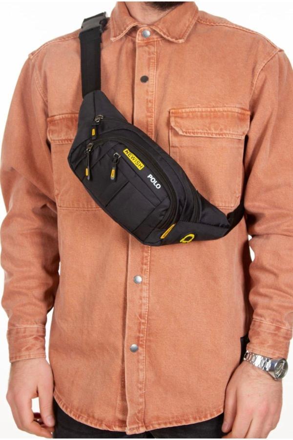 Desized Newish Polo Kulaklık Usb Çıkışlı Bel Ve Çapraz Omuz Çanta Göğüs Seyahat Freebag Su Geçirmez - Image 1