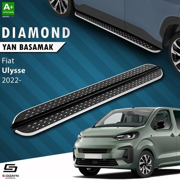 S-Dizayn Fiat Ulysse Kısa Şase Diamond Krom Yan Basamak 213 Cm 2022 Üzeri A+ Kalite - Image 1