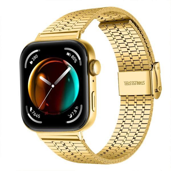 Huawei Watch Fit 3 İle Uyumlu Lux Correa Paslanmaz Metal Tokalı Kordon - Image 1