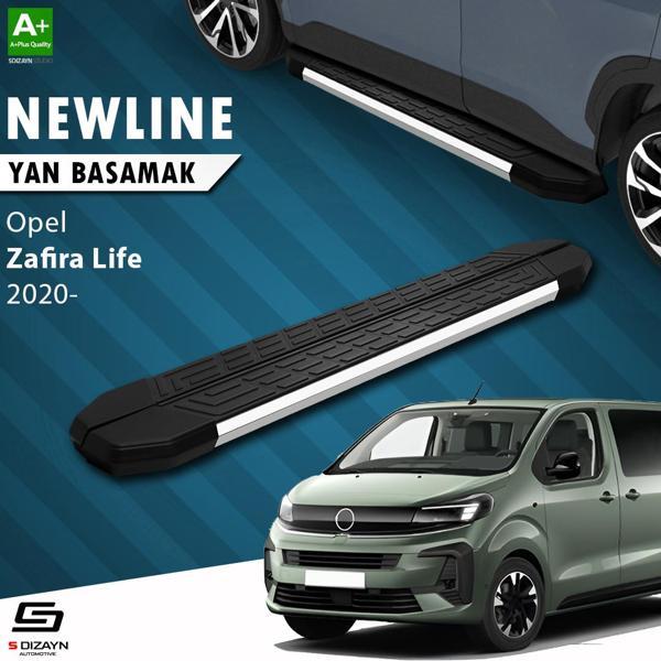 S-Dizayn Opel Zafira Life Uzun Şase NewLine Krom Yan Basamak 243 Cm 2020 Üzeri A+ Kalite - Image 1