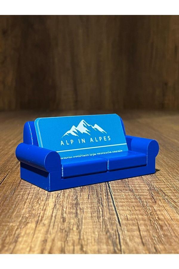 Alp İn Alpes Oval Koltuk Kartvizitlik (Mavi) - Image 1