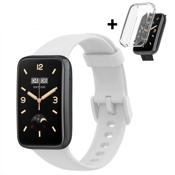 Mi Band 7 Pro İle Uyumlu Yumuşak Soft Silikon Tokalı Kordon Ve Tpu Şeffaf Kasa Koruyucu - Image 1