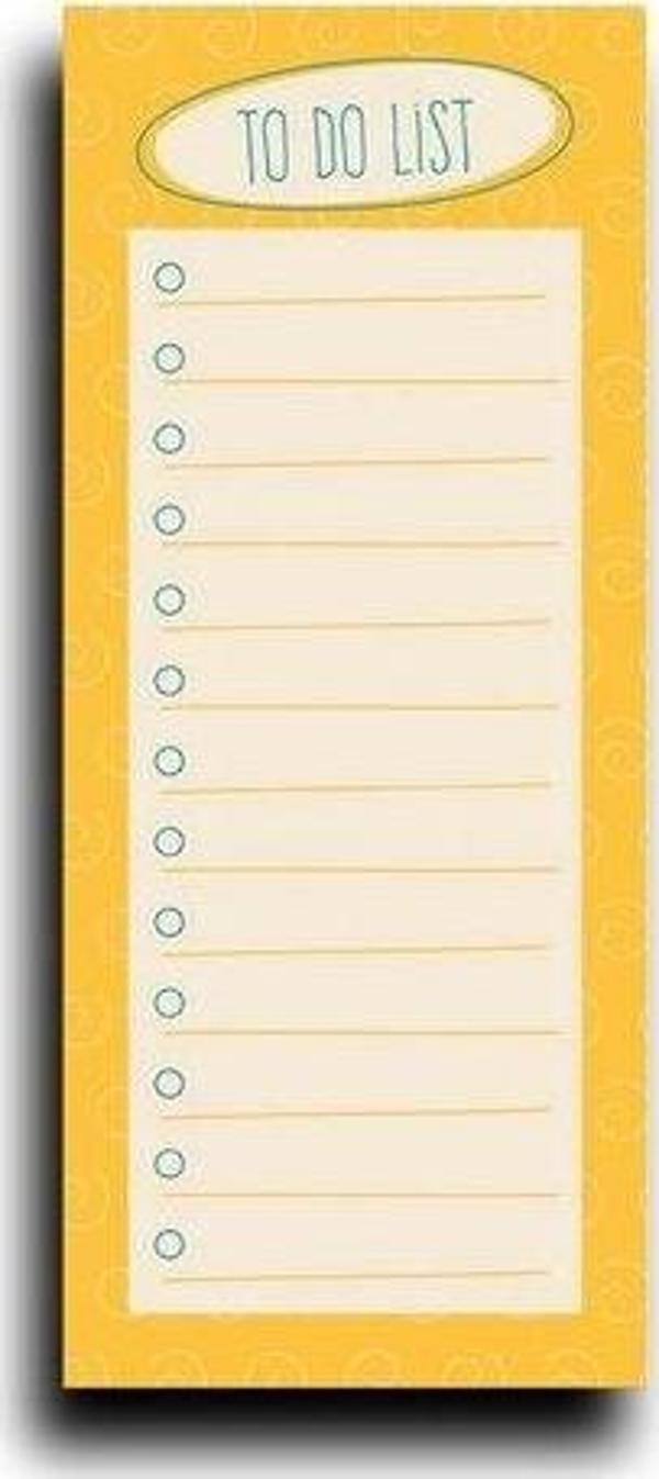 Denden To Do List 9,5cmx22,5cm Sarı - Image 1