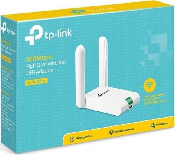 300 Mbps Çift Antenli Masa Üstü Kablosuz Adaptör Tl-Wn822N - Image 1